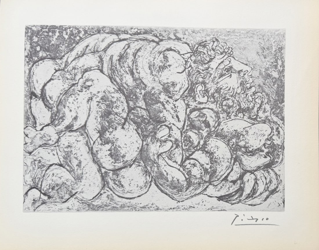 Pablo Picasso "Coupling I" Lithograph COA - 2