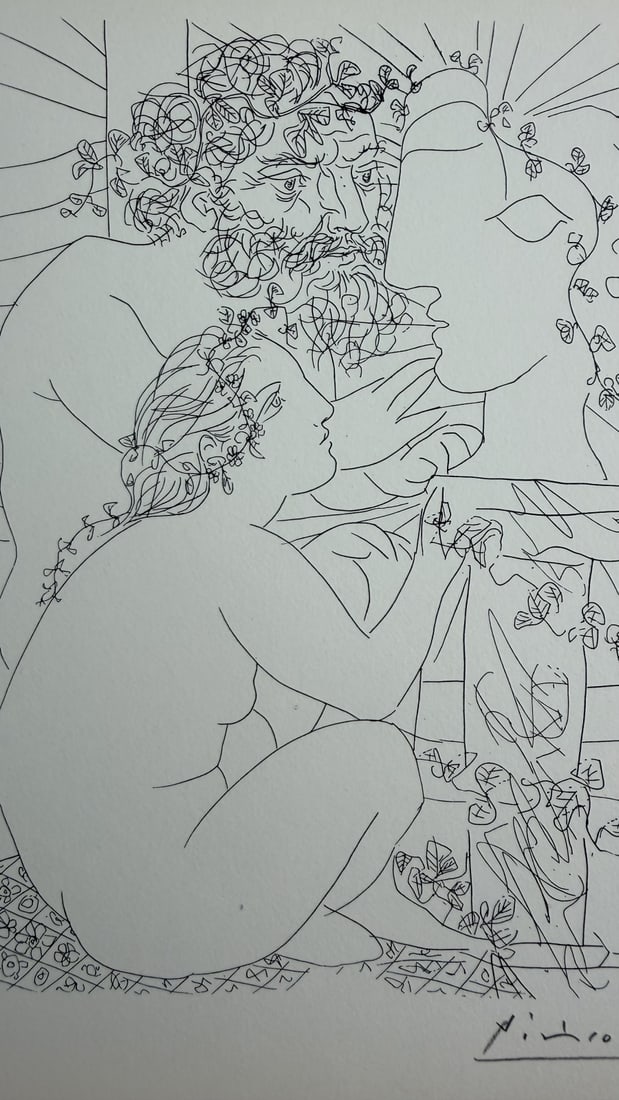 Pablo Picasso "Sculptor and Model" Lithograph COA - 3