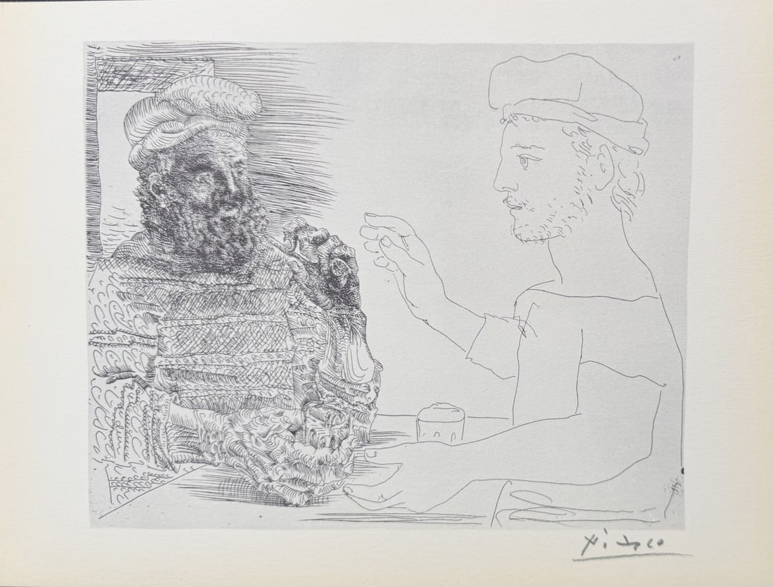 Pablo Picasso "Two Catalan Drinkers" Litho COA (1 of 5)