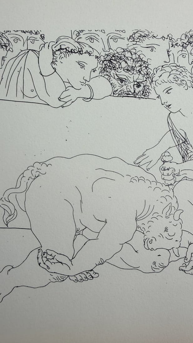 Pablo Picasso "Vanquished Minotaur" Litho COA - 4