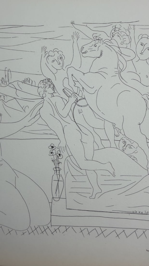 Pablo Picasso "Model Contemplating a Sculptural - 3