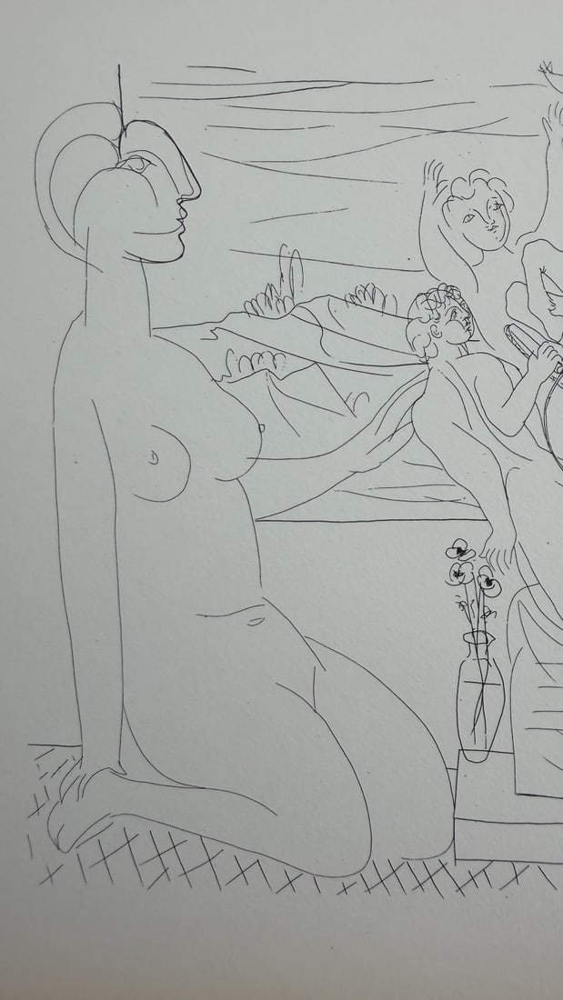 Pablo Picasso "Model Contemplating a Sculptural - 4