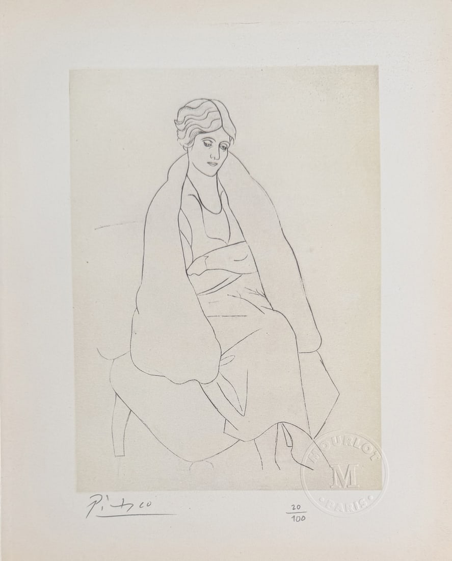 Pablo Picasso "Portrait de Olga" Lithograph COA (1 of 5)