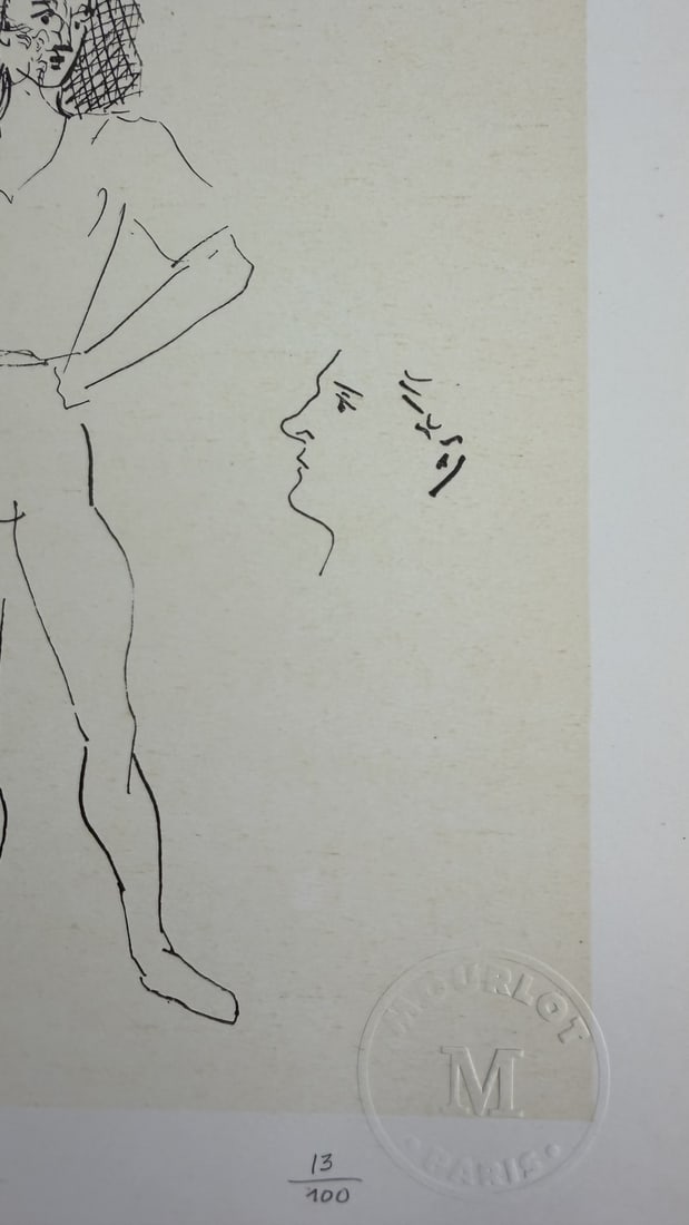 Pablo Picasso Original Lithograph, Unknown Title - 2