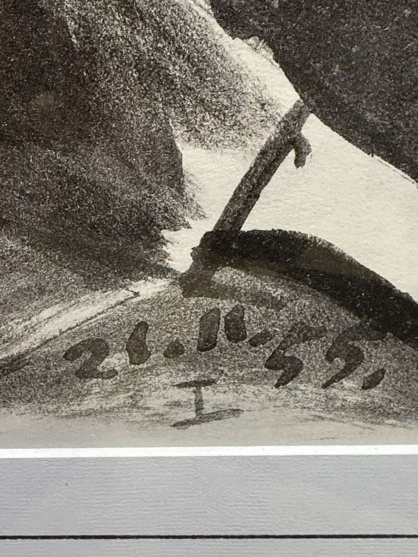 2 Sided Pablo Picasso Litho 1960 COA - 11