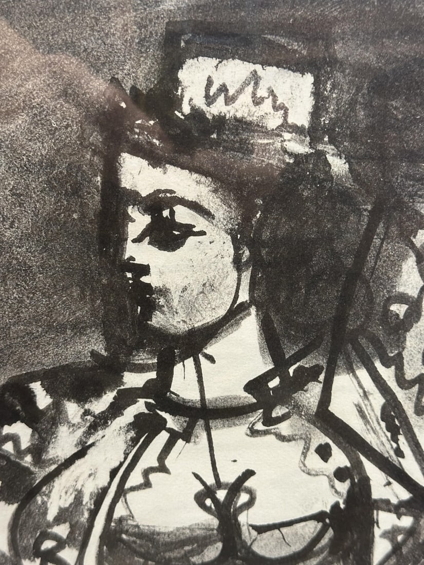 2 Sided Pablo Picasso Litho 1960 COA - 4