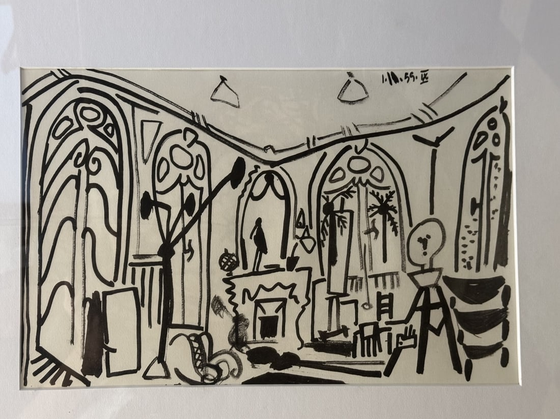 2 Sided Pablo Picasso Litho 1960 COA - 7