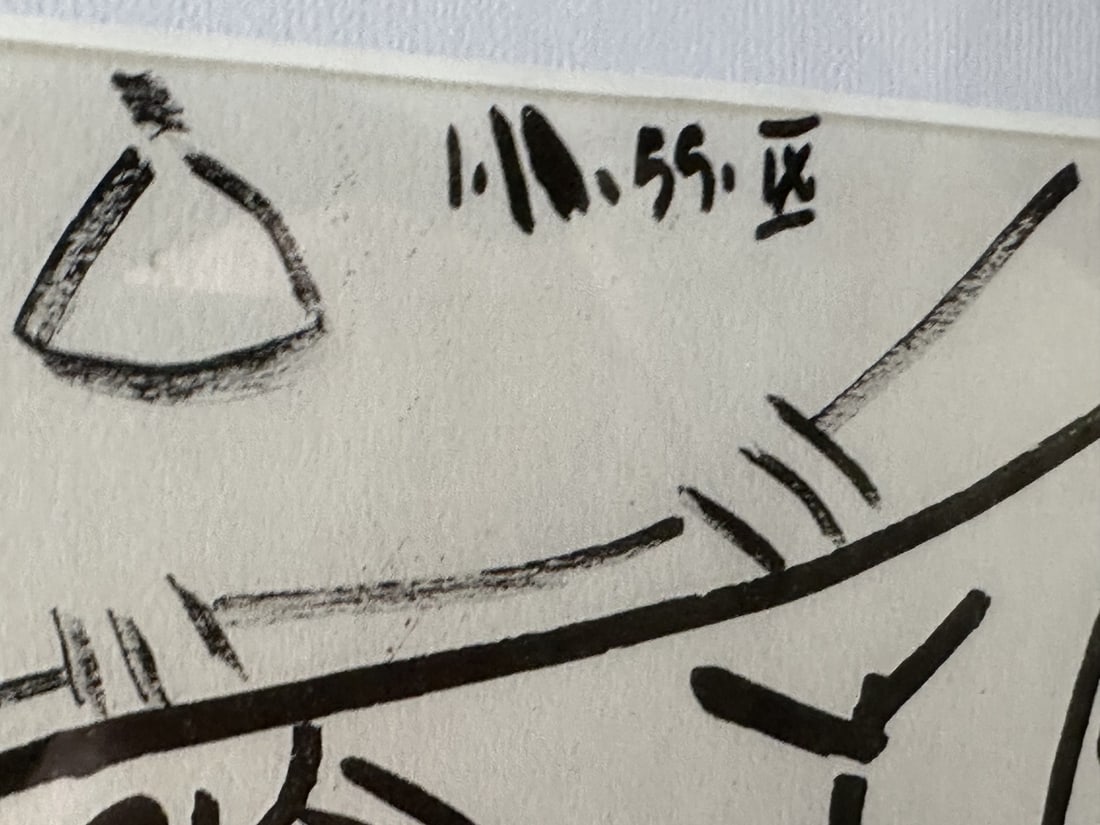 2 Sided Pablo Picasso Litho 1960 COA - 8