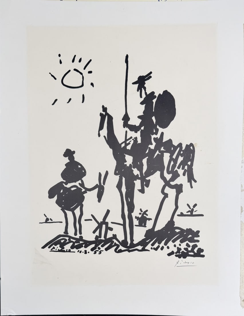 Lg Pablo Picasso "Don Quixote" Lithograph (1 of 7)
