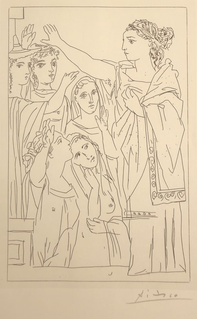 7pc Pablo Picasso Etchings "Lysistrata by - 15