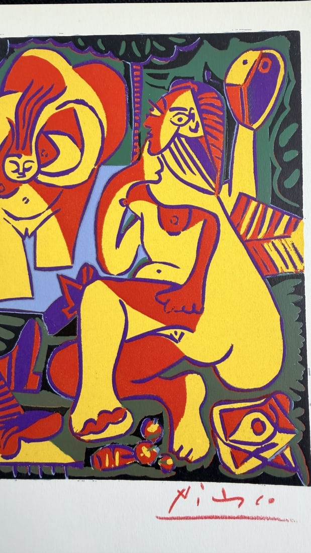 2pc Pablo Picasso Original Linocuts - 4