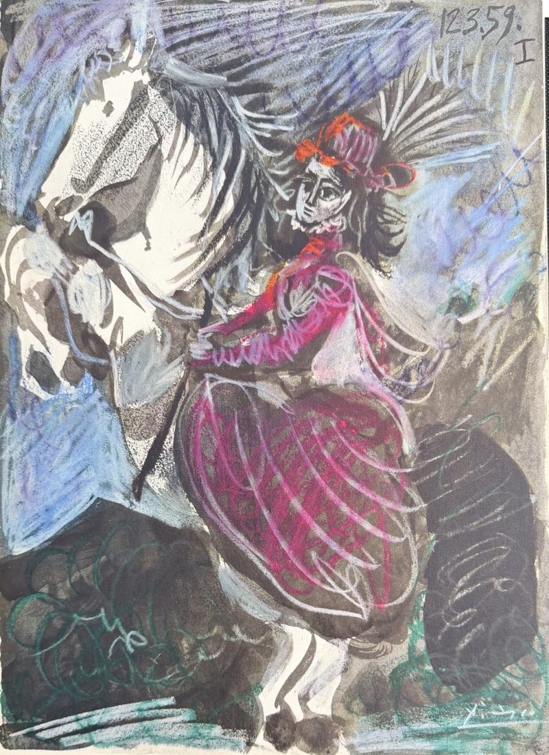 4pc Pablo Picasso Original Color Lithographs - 13