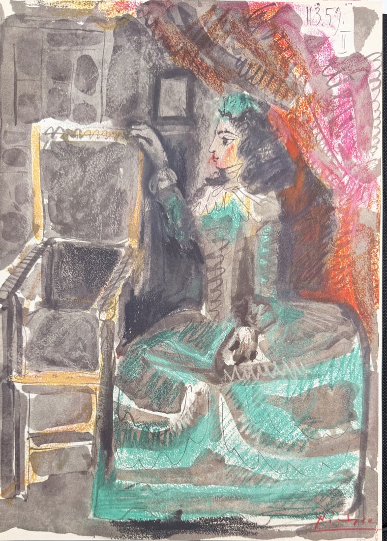 4pc Pablo Picasso Original Color Lithographs - 8