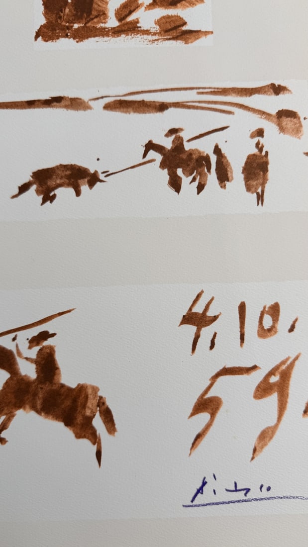 4pc Pablo Picasso Original Color Lithographs - 12