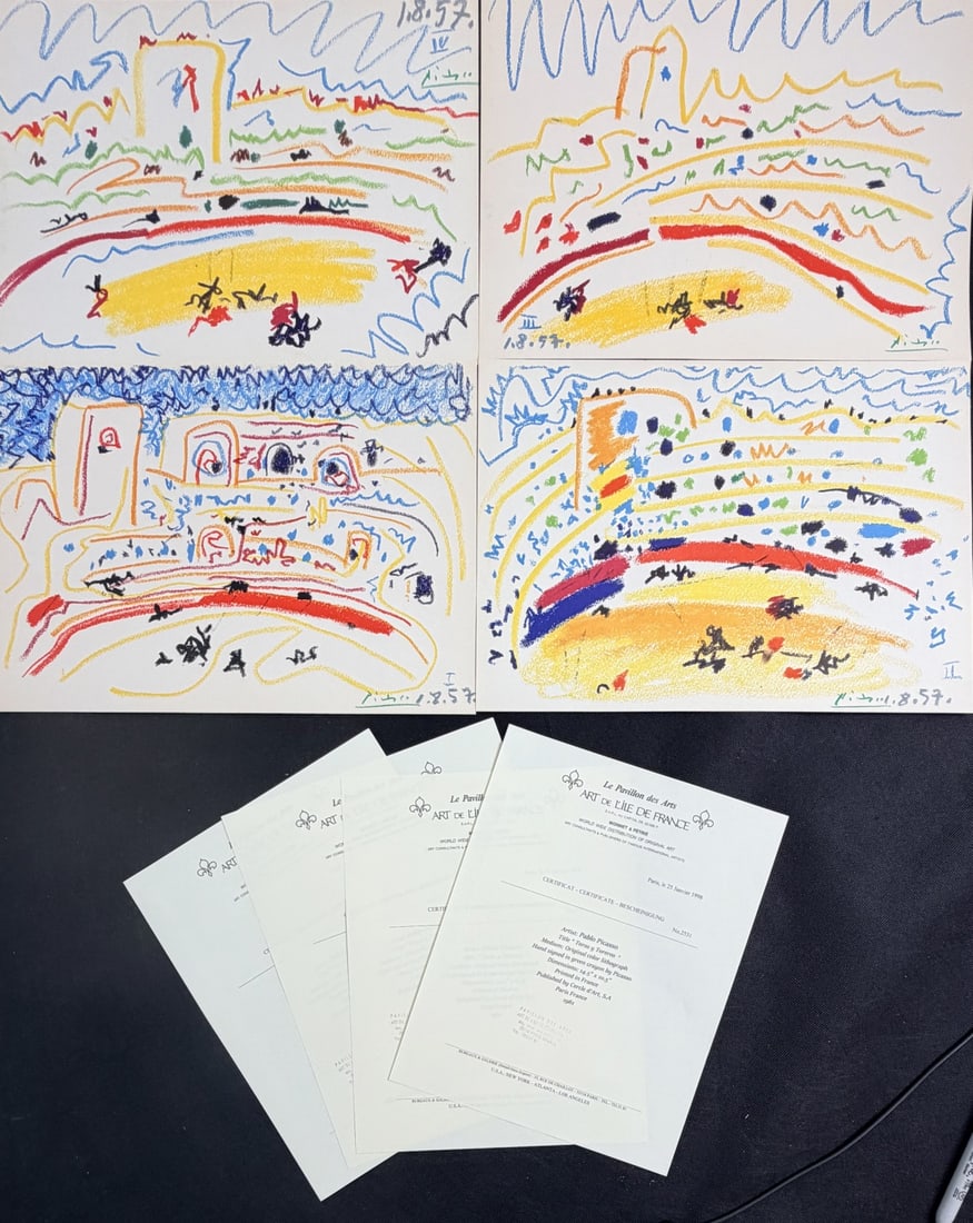 4pc Pablo Picasso Color Lithographs (1 of 15)