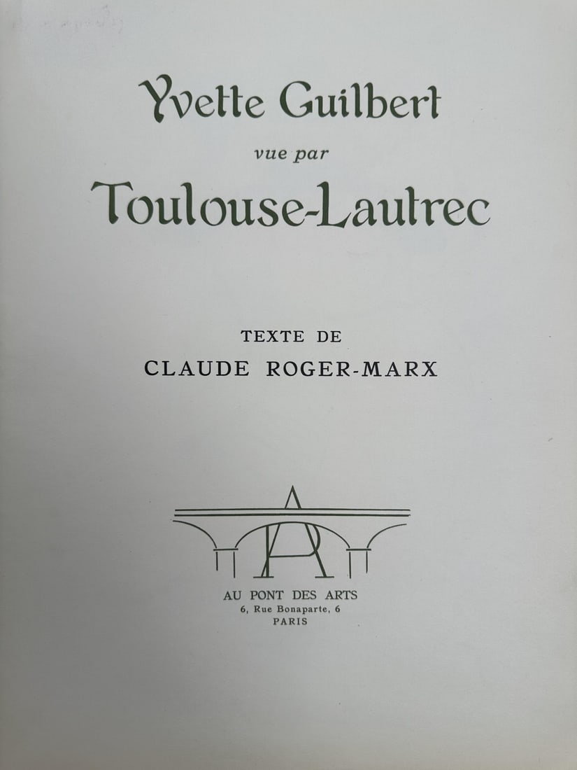 8 Pages "Yvette Guilbert vue par Toulouse-Lautrec" (1 of 10)