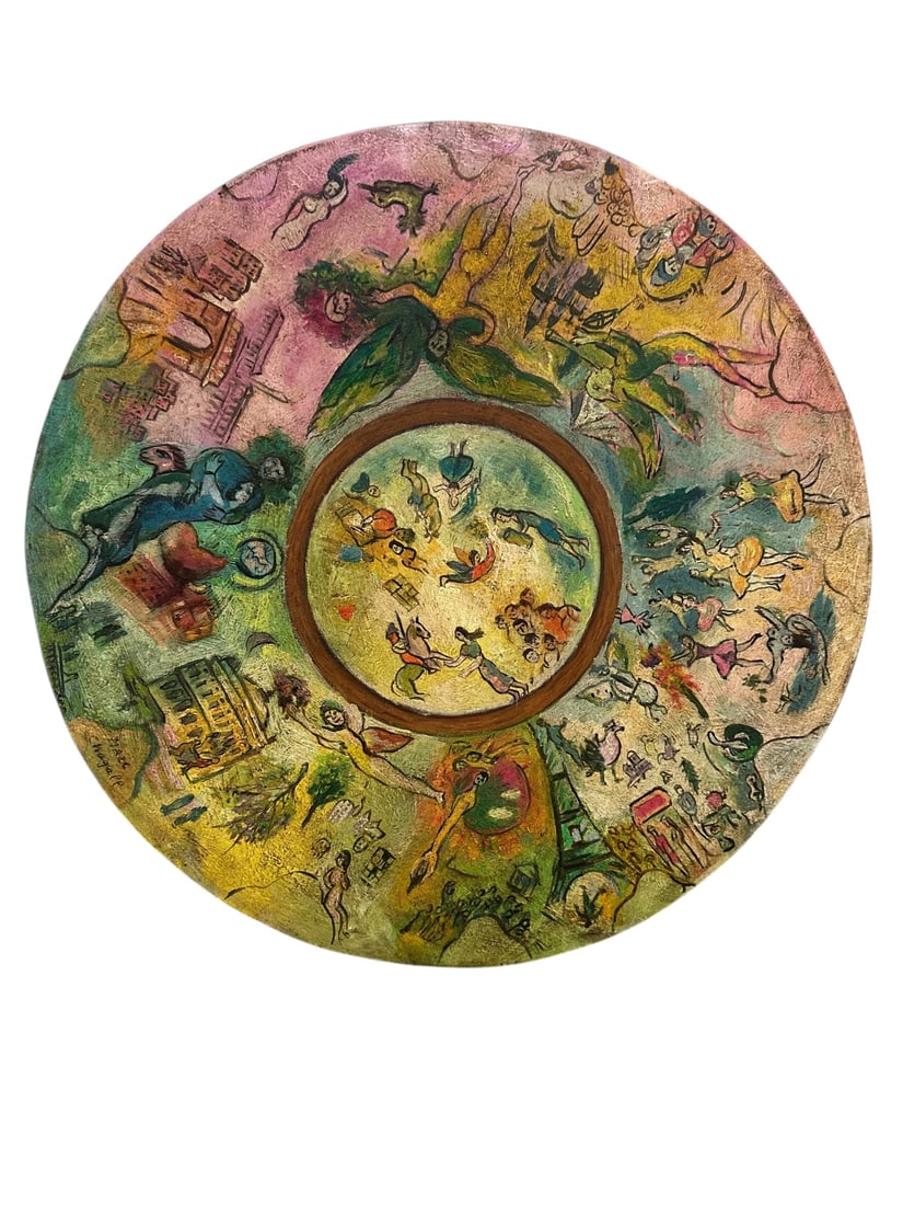 After Marc Chagall Reproduction Signed Round (1 of 7)