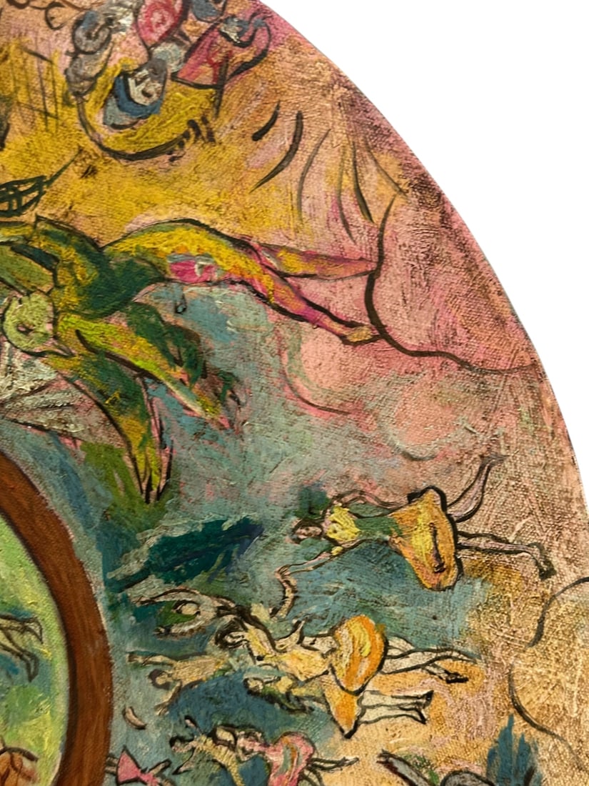 After Marc Chagall Reproduction Signed Round - 5