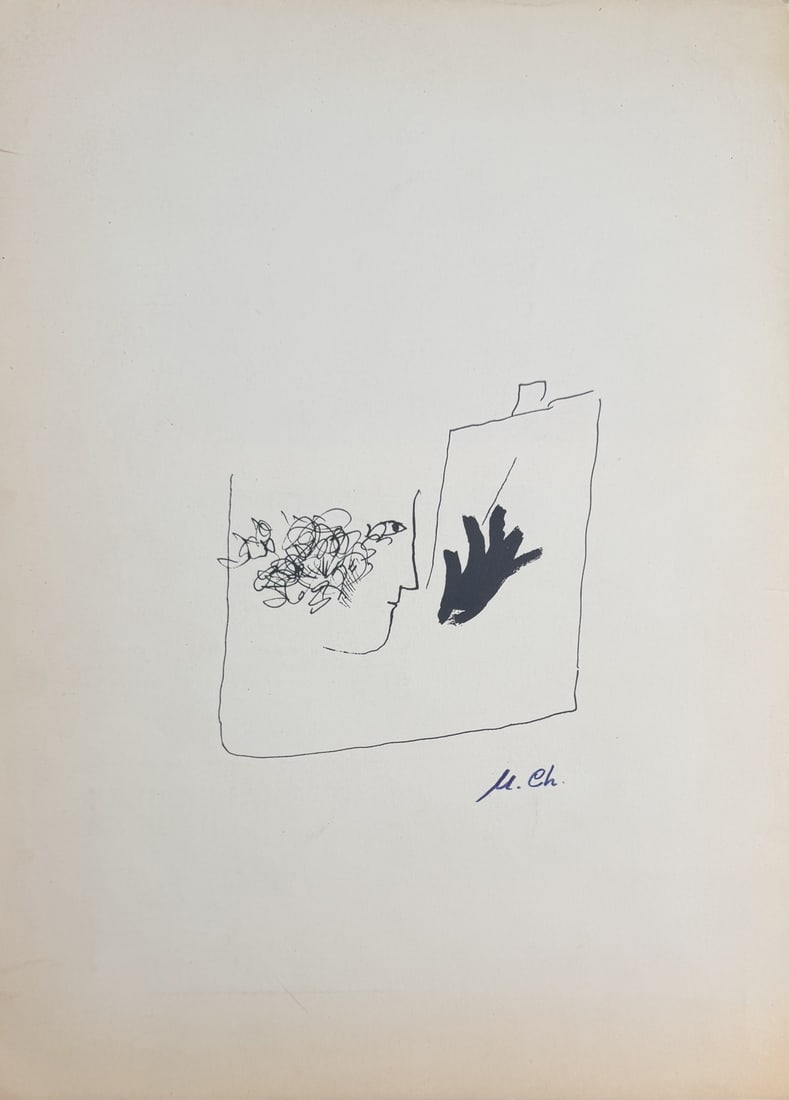 4pc Marc Chagall Book Cover & Lithographs - 4