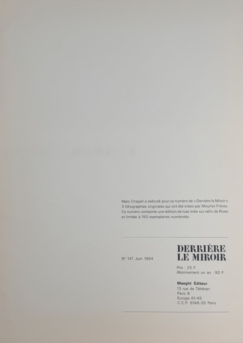 4pc Marc Chagall Book Cover & Lithographs - 6