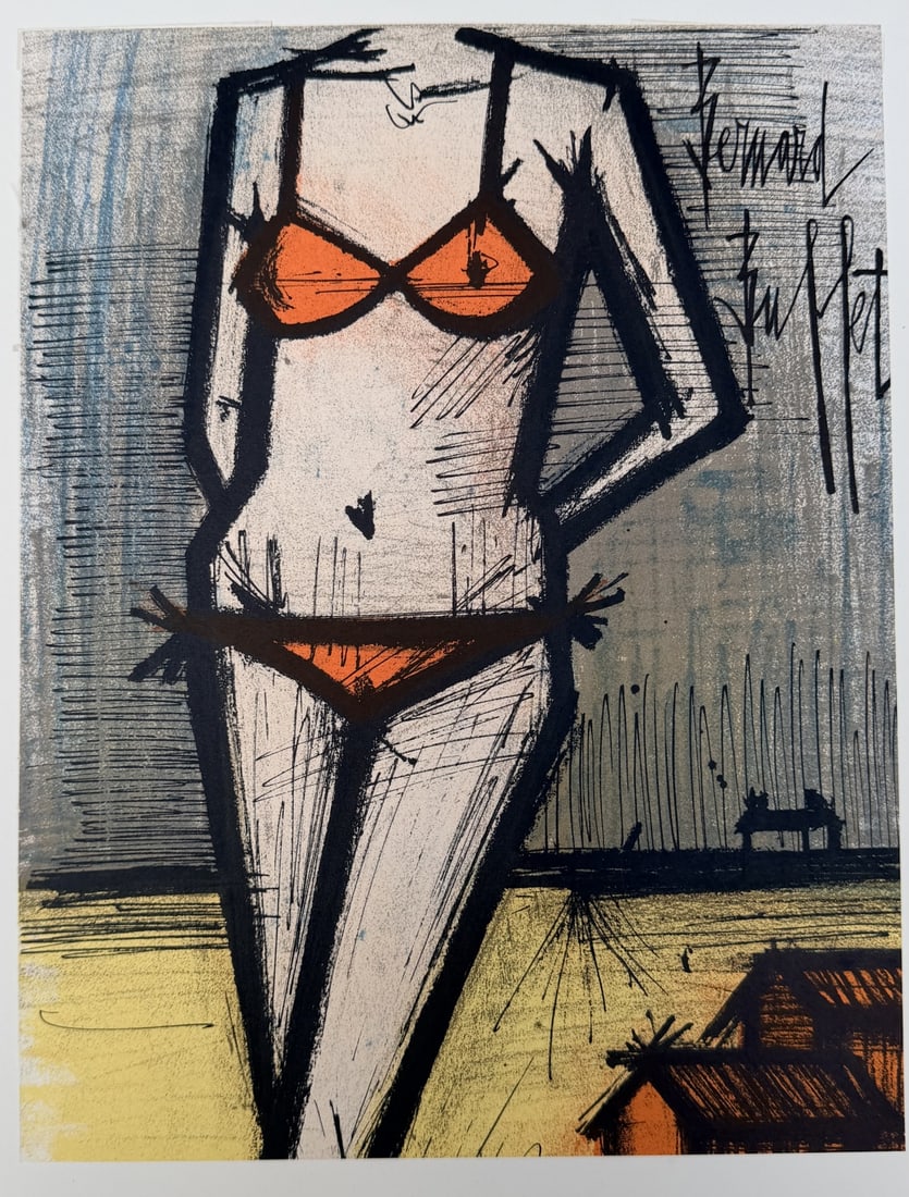 Bernard Buffet "On The Beach" Original Color Litho (1 of 4)