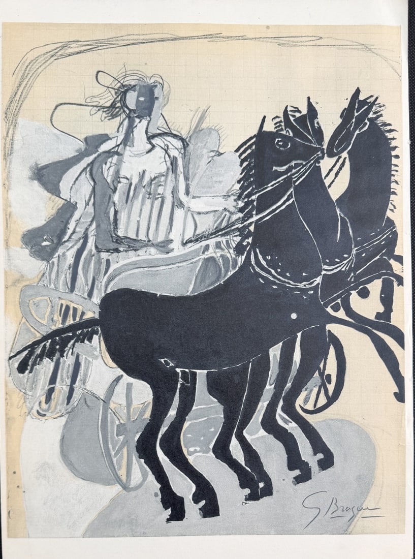 6pc Georges Braque (1882-1963) "Verve" Signed - 10