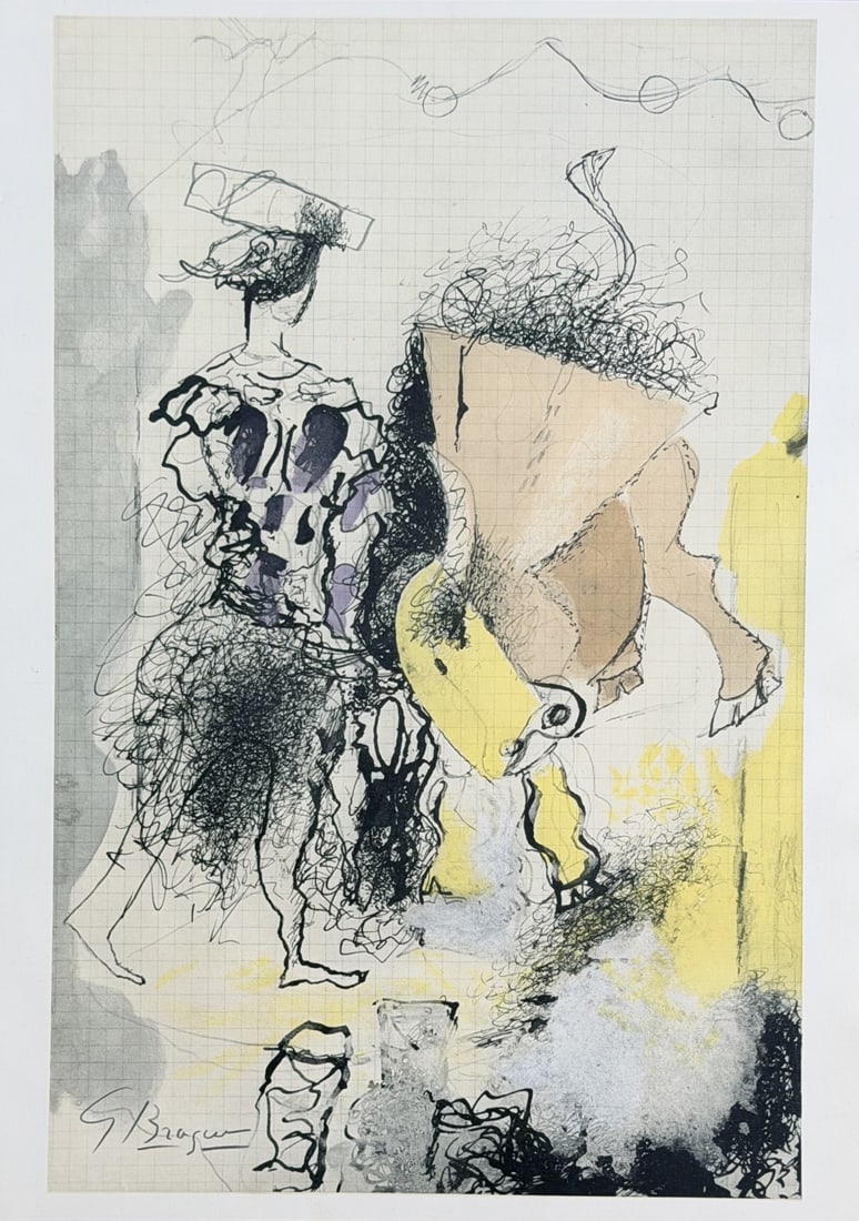 6pc Georges Braque (1882-1963) "Verve" Signed - 6