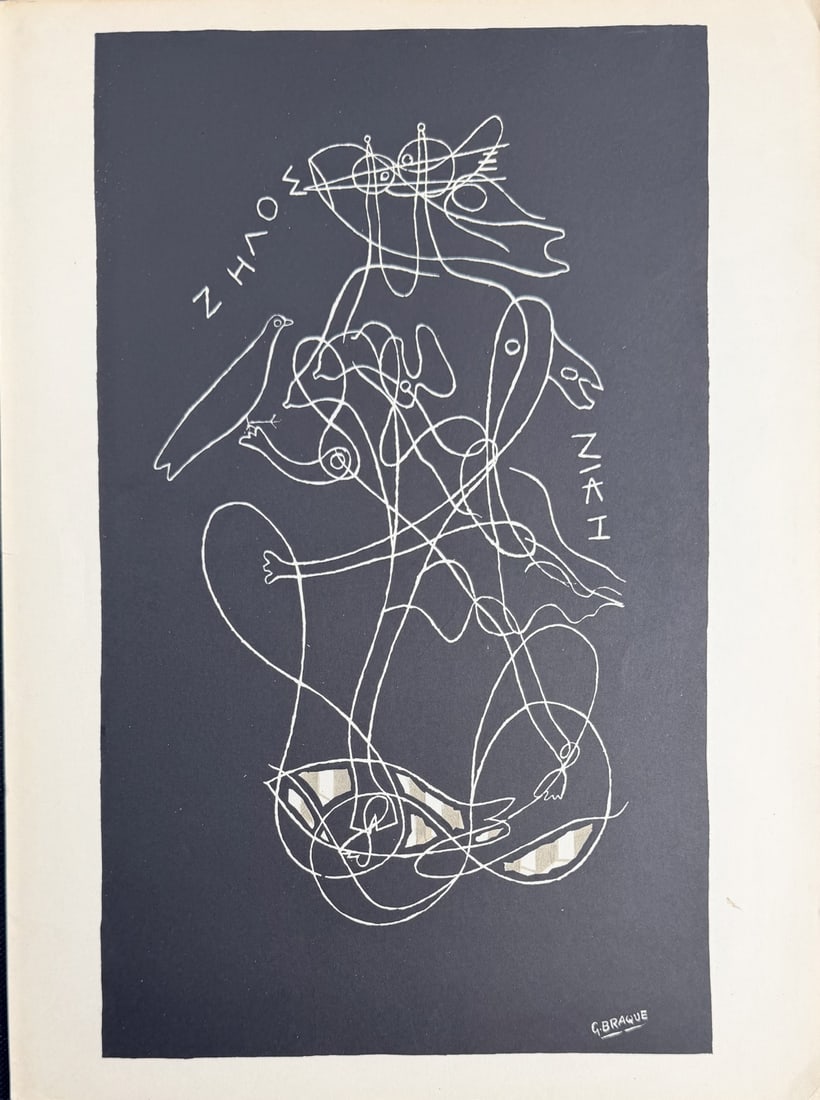 2pc Georges Braque Original Color Lithographs - 5