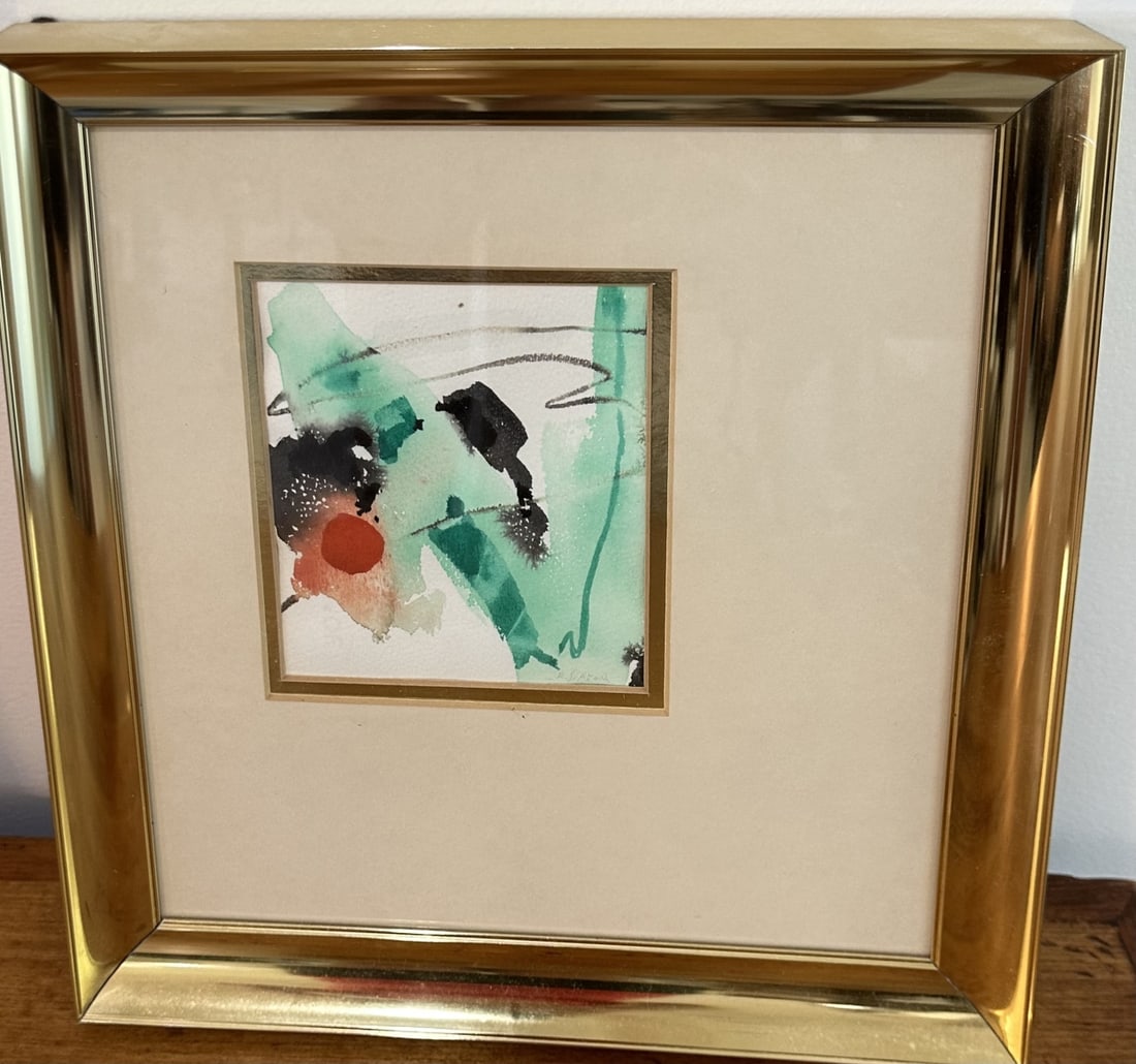 E. Gatom or E. Gatori (Illegible) Orig Watercolor (1 of 5)