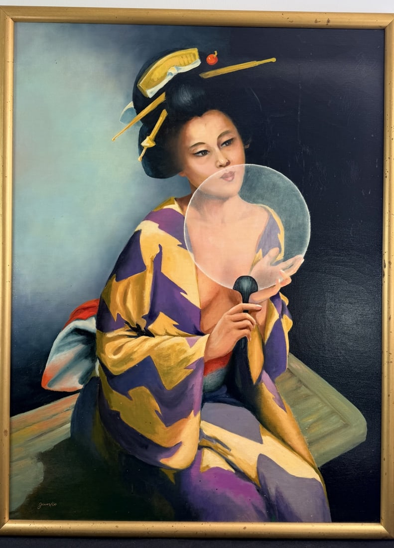 Junko Original Oil on Canvas of Geisha (1 of 11)