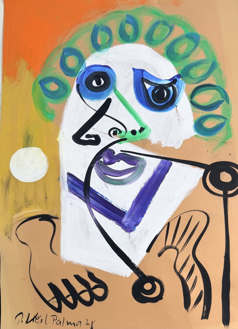 Peter Robert Keil (b 1942) Acrylic on Paper Signed (1 of 7)