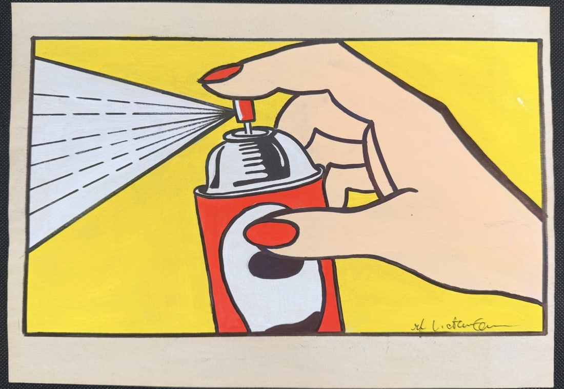 Roy Lichtenstein Attributed Art "Spray" on Paper (1 of 7)