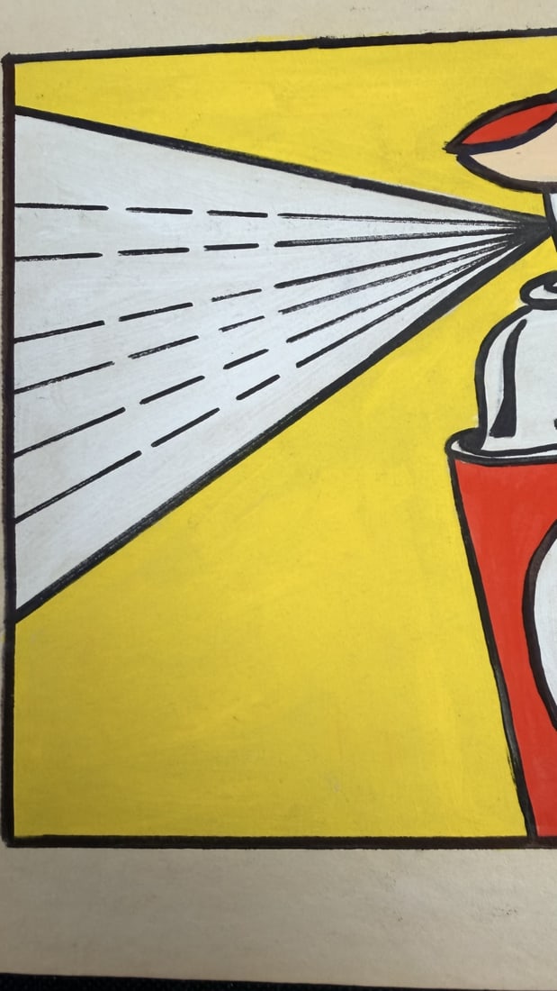 Roy Lichtenstein Attributed Art "Spray" on Paper - 4