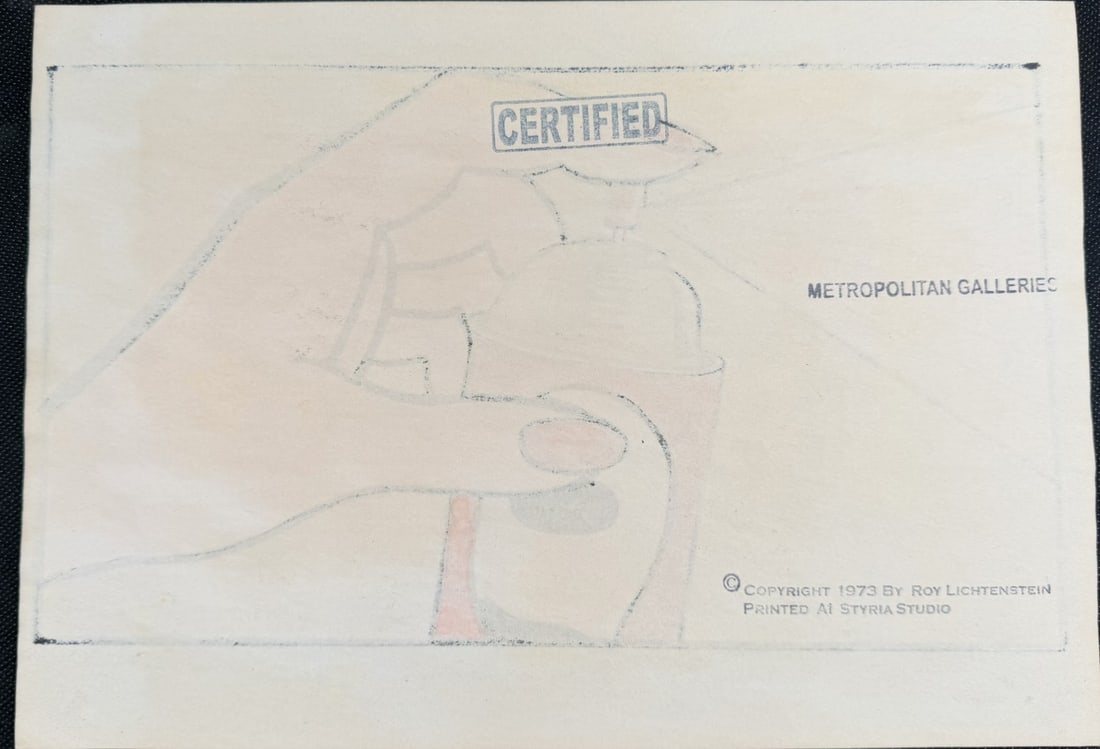 Roy Lichtenstein Attributed Art "Spray" on Paper - 5