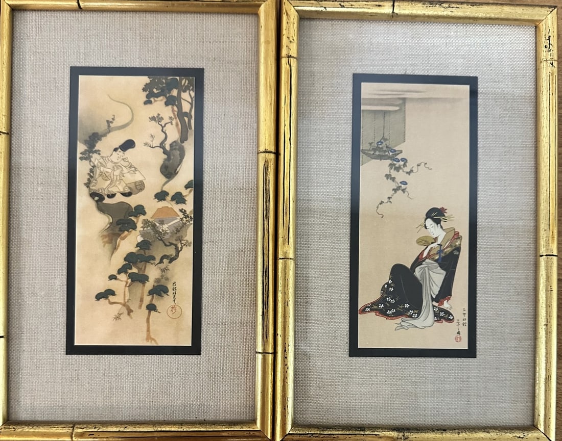 2pc Hosoda Eishi (1756-1829) Woodblock Print (1 of 13)