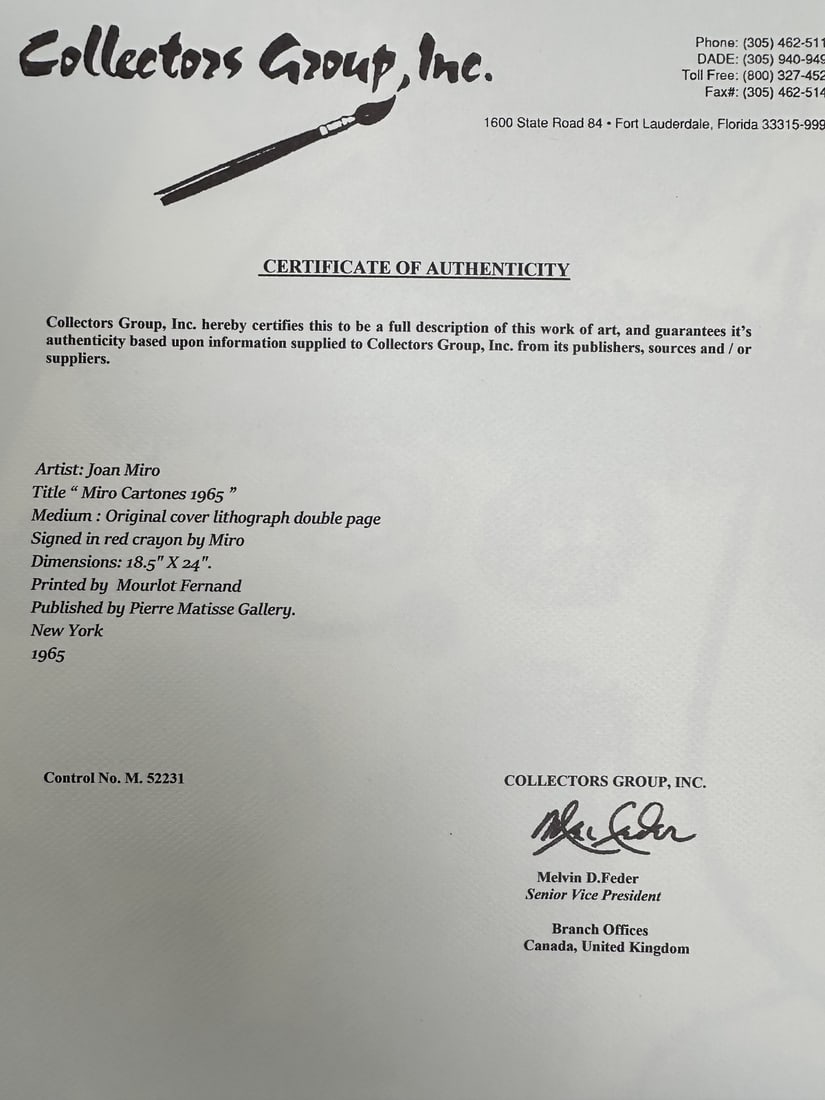 6pc Joan Miro Book Covers & Lithographs - 13