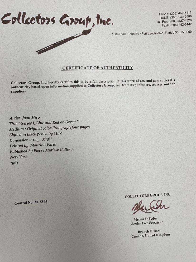 6pc Joan Miro Book Covers & Lithographs - 17