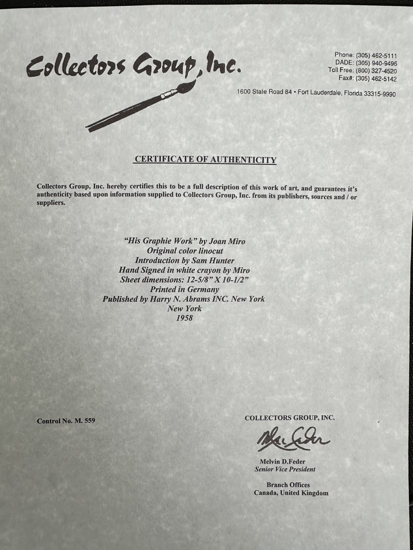 6pc Joan Miro Book Covers & Lithographs - 7