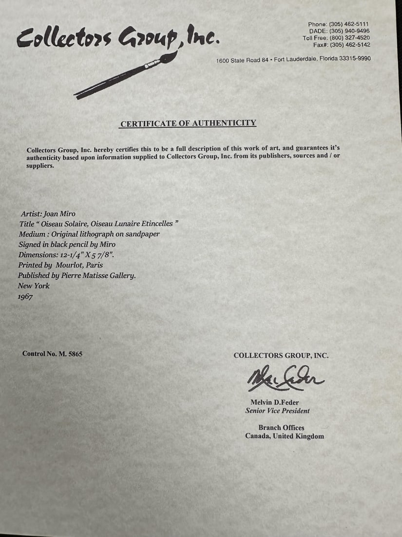 2pc Joan Miro on Sandpaper - 8