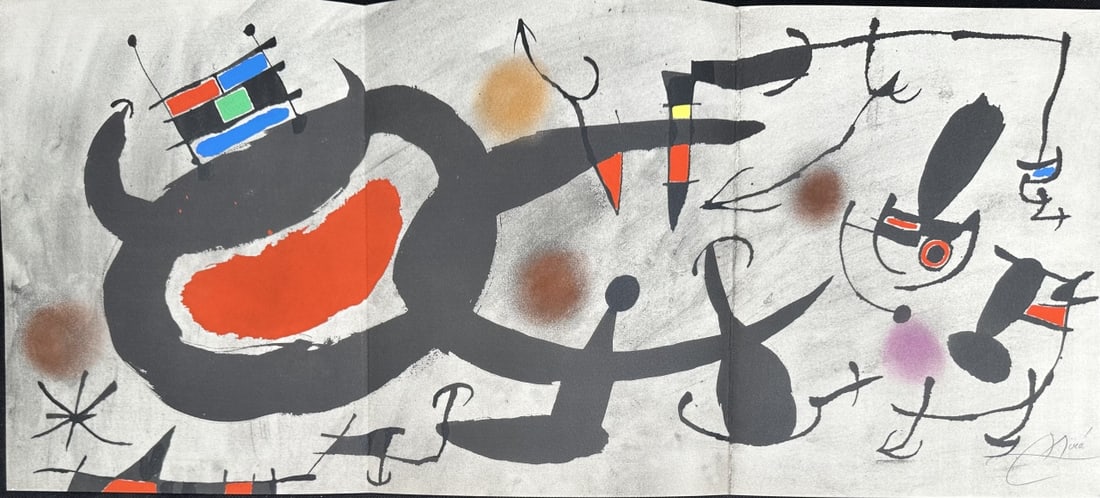 4pc Joan Miro Lithos from Oiseau Solaire - 2