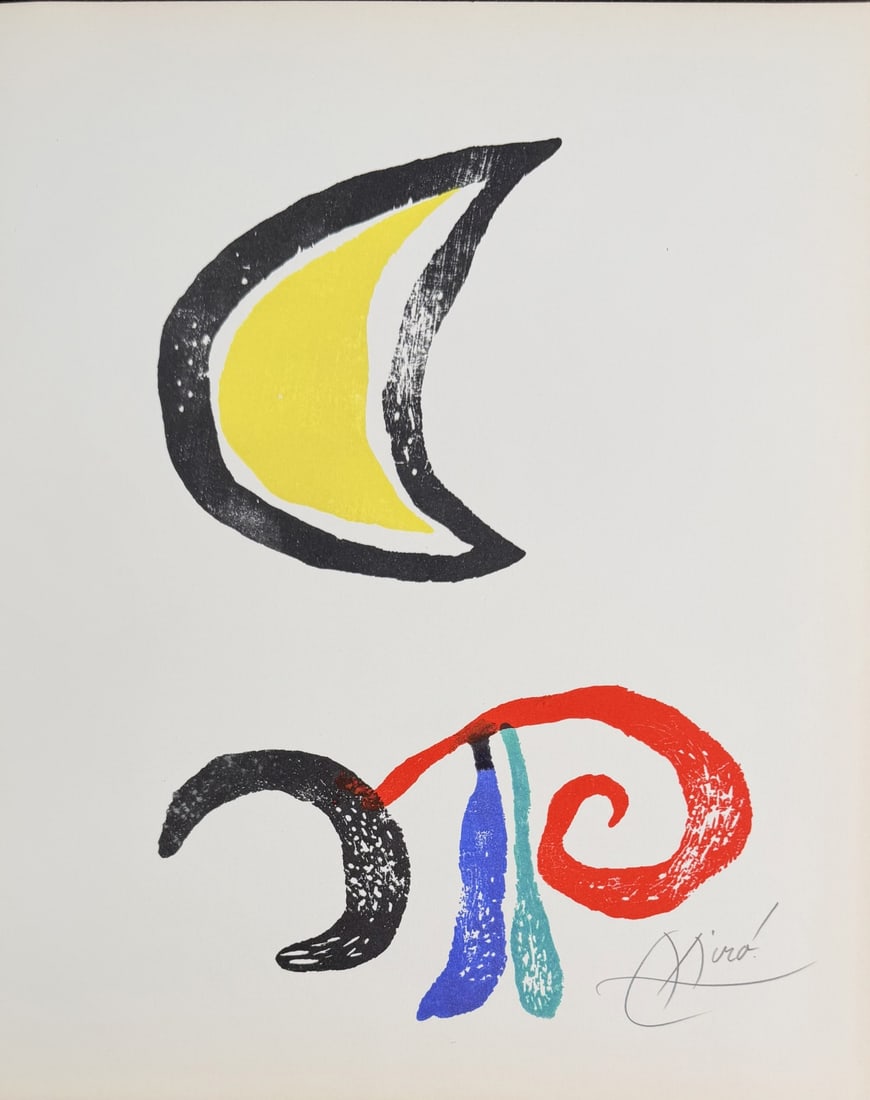 4pc Joan Miro Lithographs "His Graphie Work" COA - 4