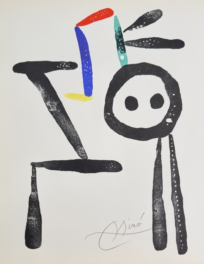 4pc Joan Miro Lithographs "His Graphie Work" COA - 6