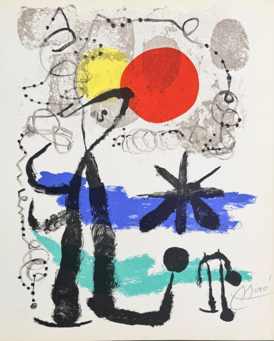 3pc Joan Miro "His Graphie Work" Lithographs COA - 6