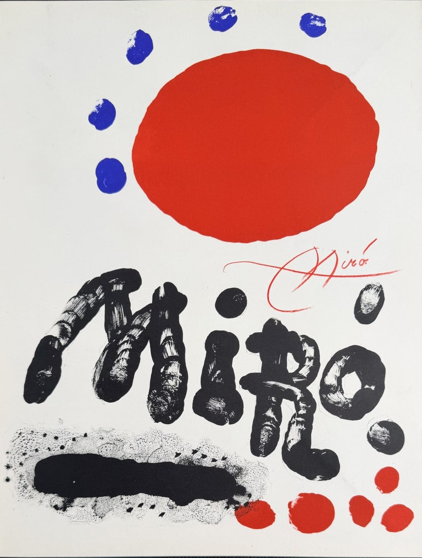 Joan Miro Lithograph 1953 Exhibition Cover (1 of 2)