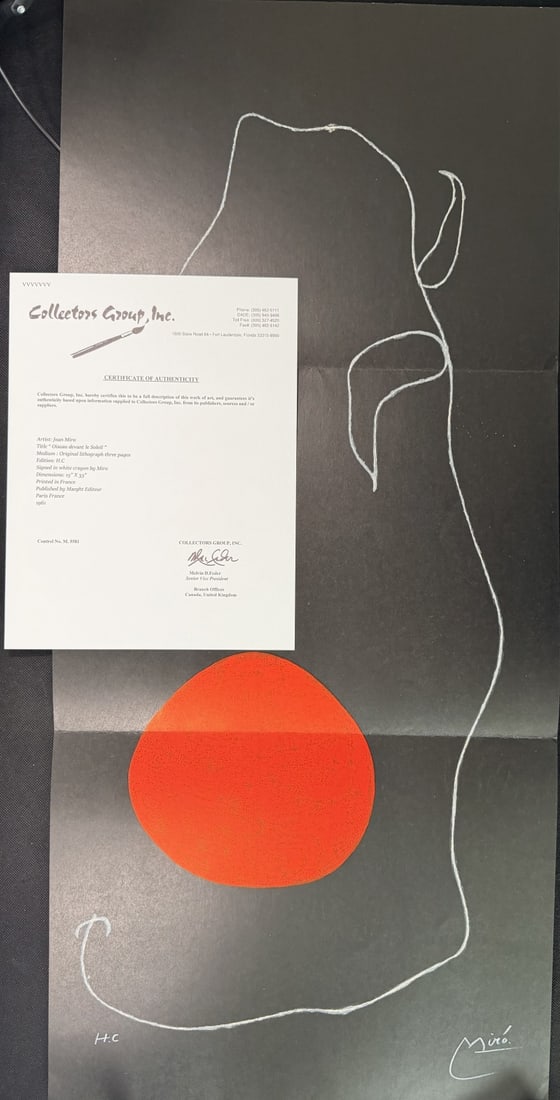 Joan Miro "Oiseau Devant le Soleil" HC Litho - 2