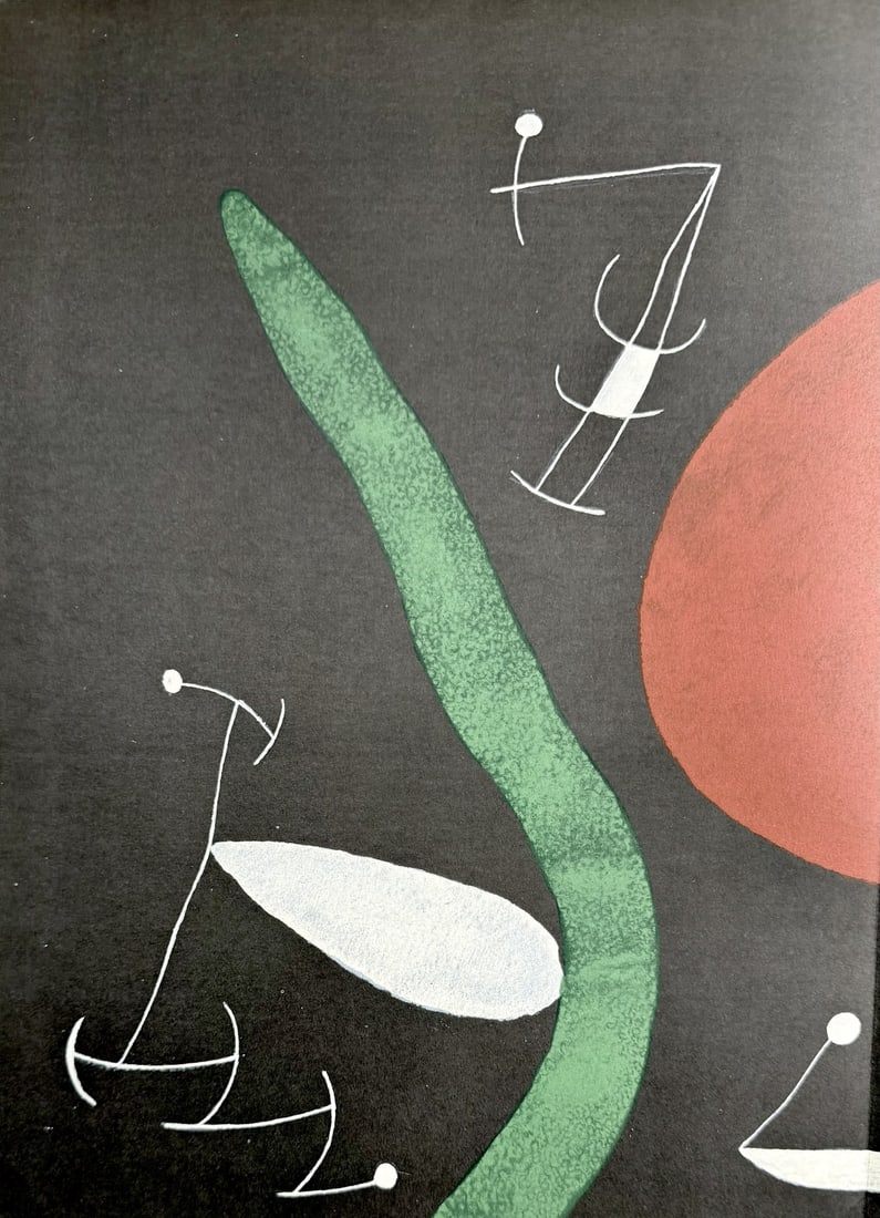 Joan Miro Original Color Lithograph COA - 2