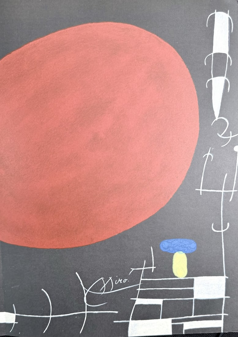 Joan Miro Original Color Lithograph COA - 4