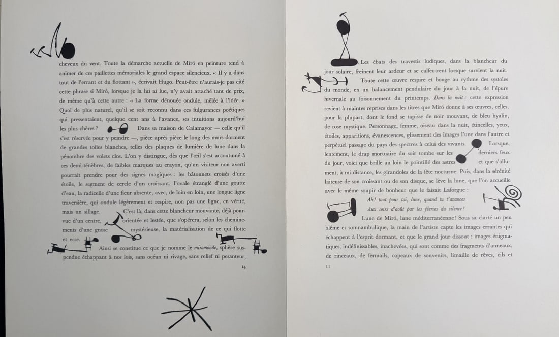 Joan Miro Original Color Lithograph COA - 7