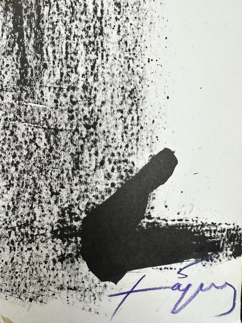 2pc Antoni Tapies Lithographs Signed - 3