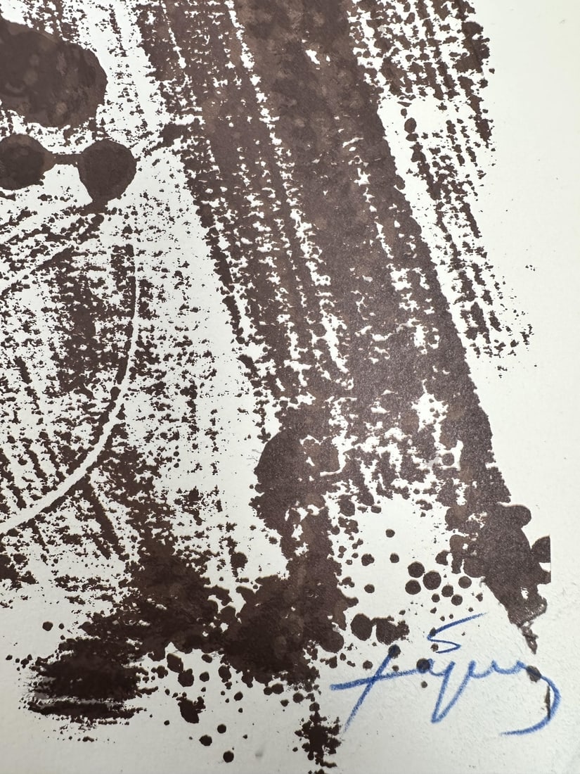 2pc Antoni Tapies Lithographs Signed - 6